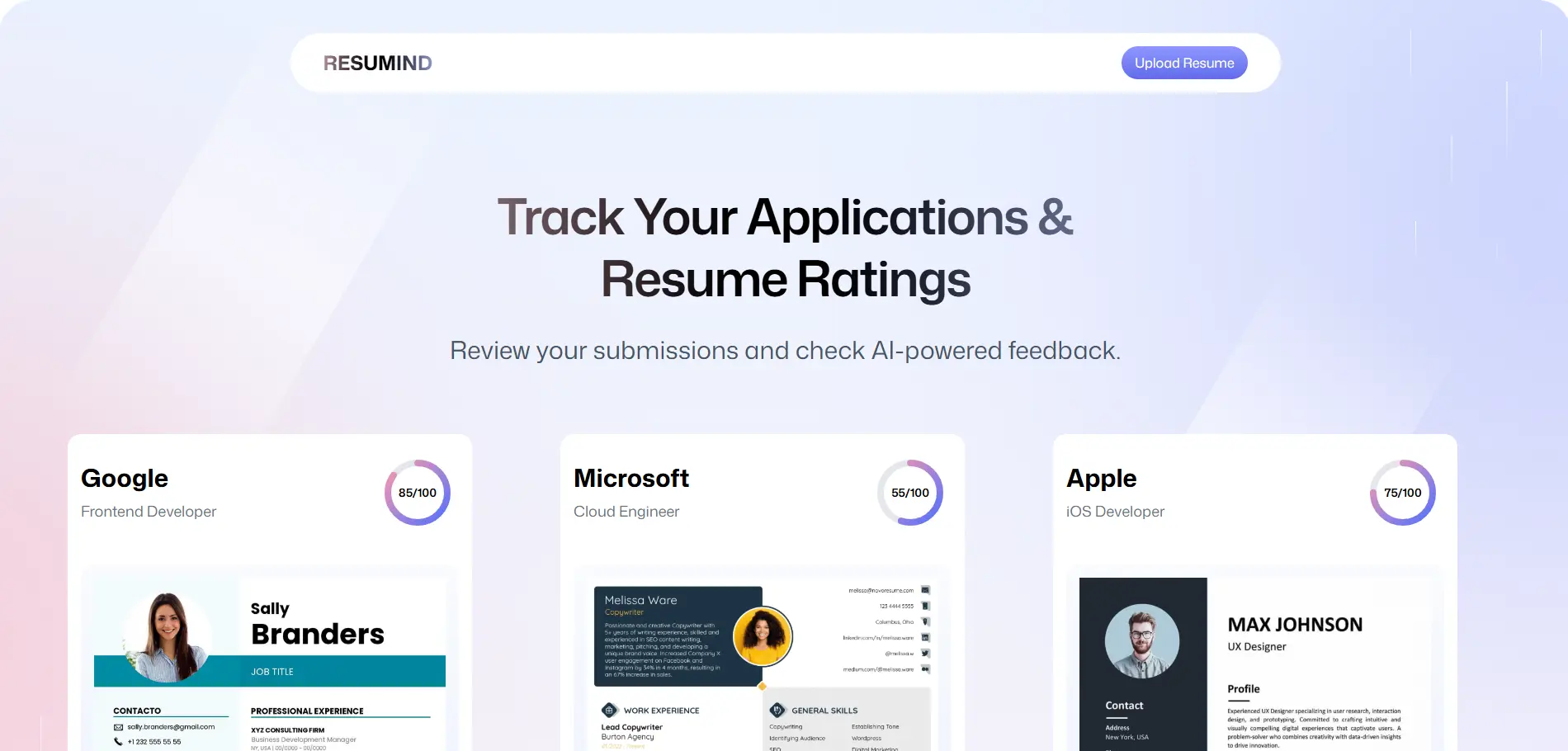 Weboldal készítés referencia - AI - Resume Analyzer